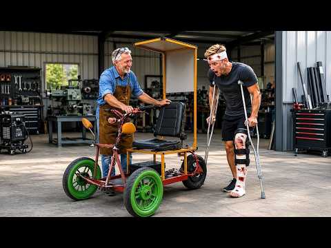 I built a three-wheeled vehicle for an injured person—let's