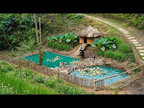 Finishing the Duck Pen with Two Fish Ponds Building a