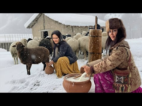 Nomadic life in the mountains of Iran, far from
