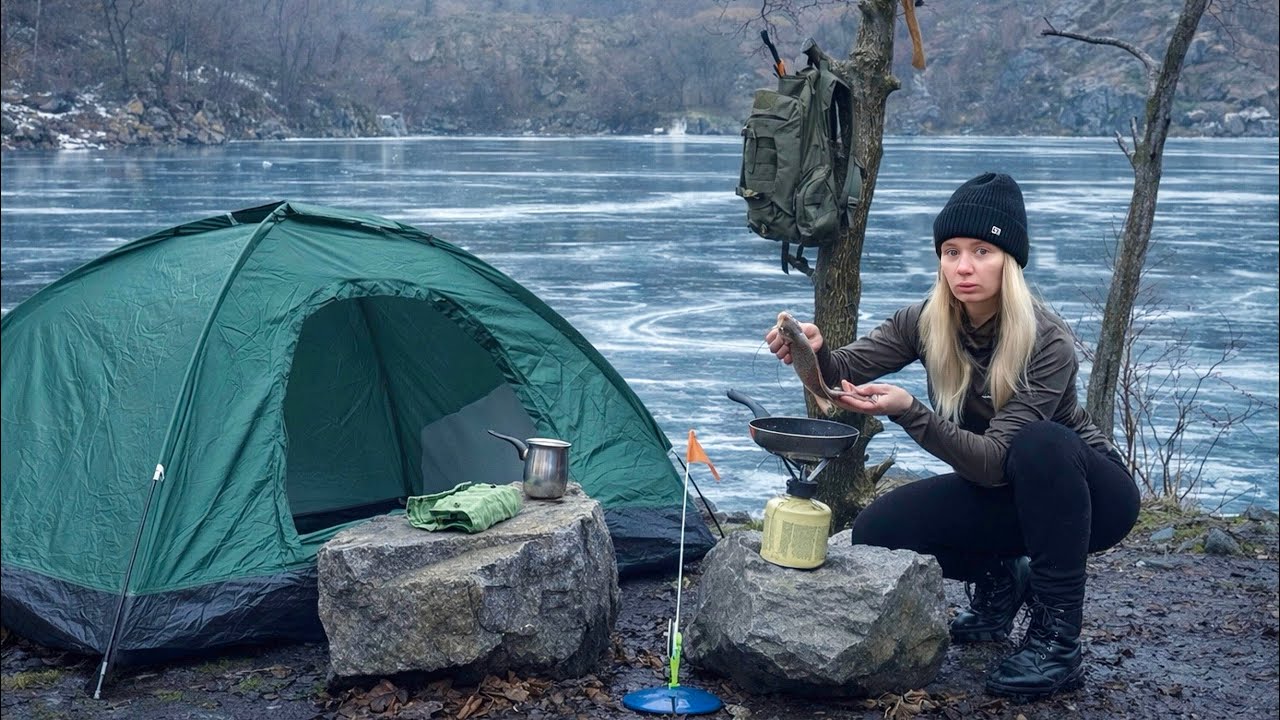 Cold Nights, Hot Food Solo Winter Camping & Ice Fishing