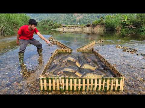 Using rudimentary fishing techniques, Lam managed to haul