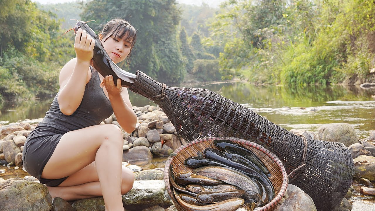 how to make a fish trap, make your own bamboo fishing boat