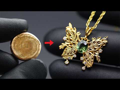 Making nature-inspired 18k gold jewelry - how to make
