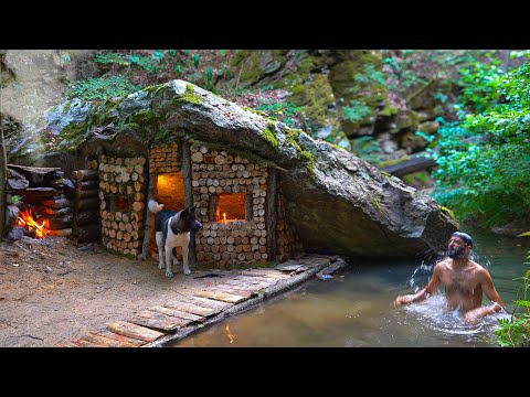 3 Days Solo SURVIVAL in Rain Forest; Building a House Under