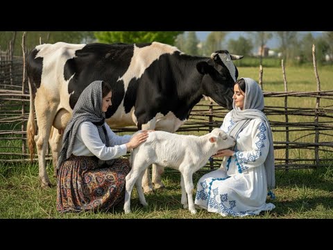 Real Cow Birth Moment Newborn Calf Care & First Milking