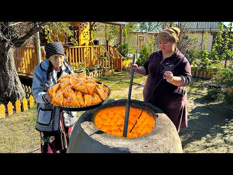 SAMSA : Grandma Cooking Crispy Uzbek Samosa and Traditional