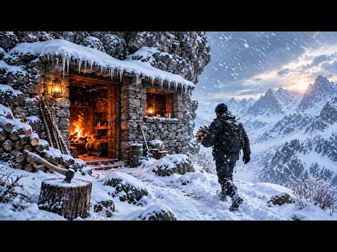 Trapped in a ferocious blizzard, they built a warm stone
