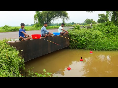 Fishing video The smart boys of the village caught a lot