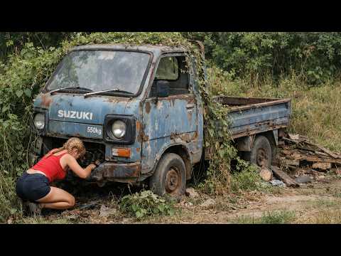 Timelapse : A genius girl repairs and restores a truck that