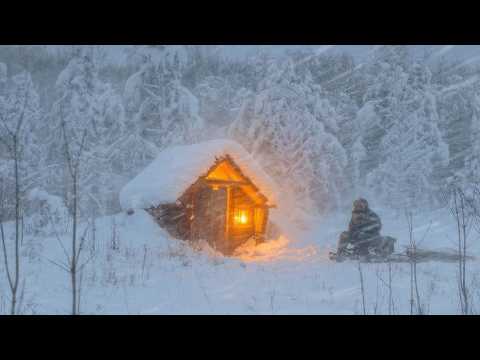 Surviving a BLIZZARD in an abandoned Log Cabin The Most