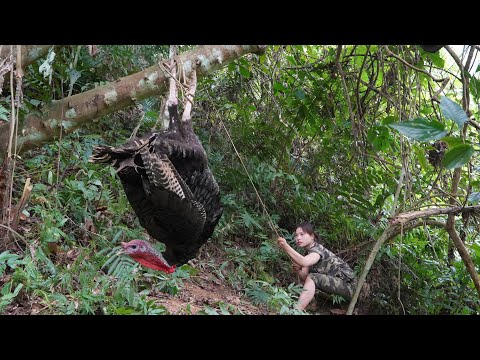 turkey tracks, make wire traps to trap turkeys, survival