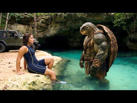Beautiful Diver Tries to Climb Out of a Hidden Cenote Then