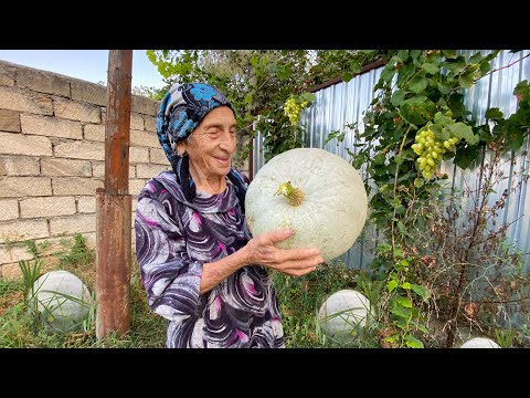 Grandma Rose Cooking Chicken Pilaf in Pumpkin in a Tandoor