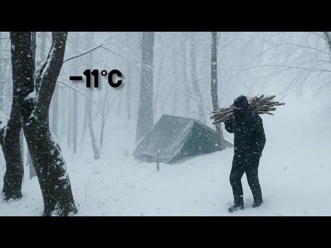 Winter Camping in Heavy Snow – Survival at 1200 Meters