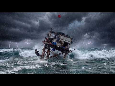 Surviving 7 Days in a Tiny Ocean Hut During a Violent Storm