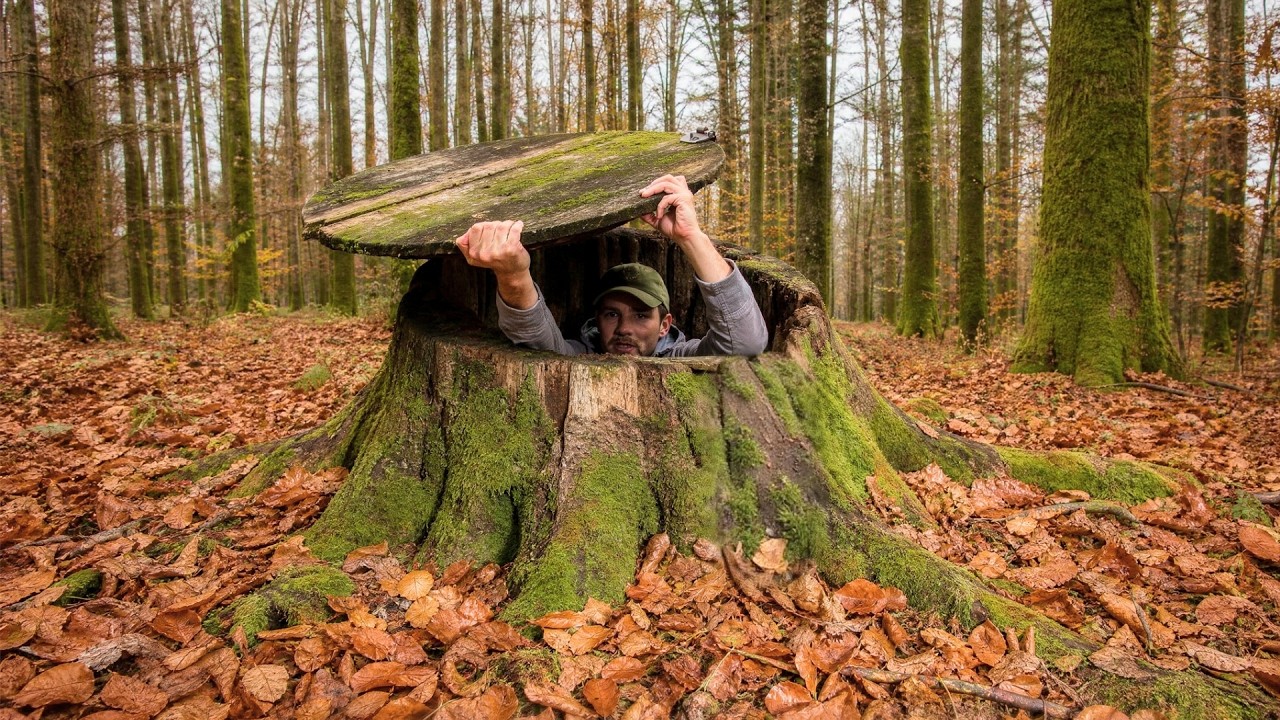 Man Builds The MOST SECRET Cabin In The World Start To