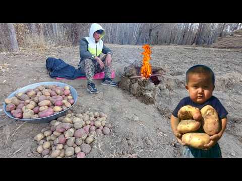 Fire Tea and Roasted Potatoes in a Peaceful Village Life