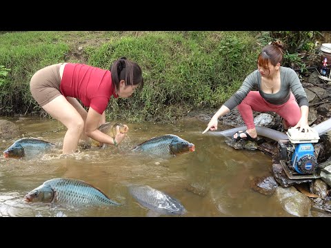 How To Catch Fish In The Wild, Two Young Girls Drain Water