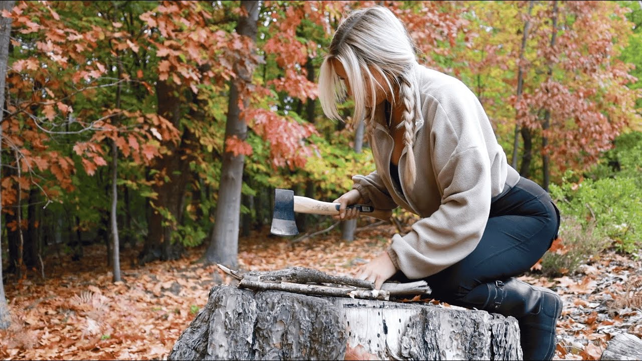 Fall Camping in the Autumn Forest Nature ASMR