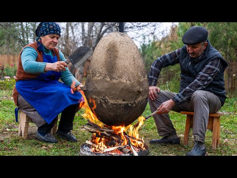 Slow Cooked Lamb in a Dragon Egg Rustic Campfire Feast
