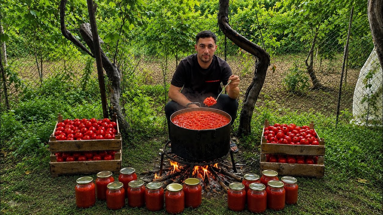 Harvesting Fresh Garden Tomatoes & Making Traditional