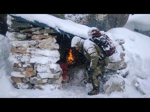 Surviving a Deadly Snowstorm in a Stone House Alone at