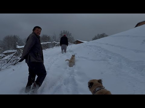 İLK KAR YAĞDI KÖYDE YAŞAM ZORLAŞTI