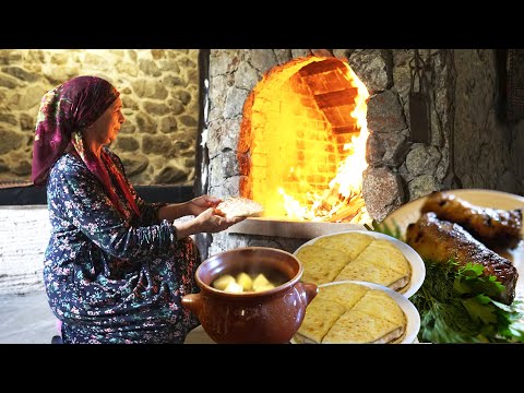 BALKARIA Village Life. National cuisine of Balkars. Village