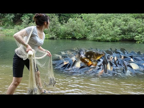 Interesting Fishing in River and Lakes, Catching a Lots of