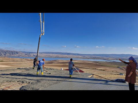 KARDEŞİMİN YENİ EVİNİN TAPLİYE BETONUNU ATIYORUZ ÇOK GÜZEL