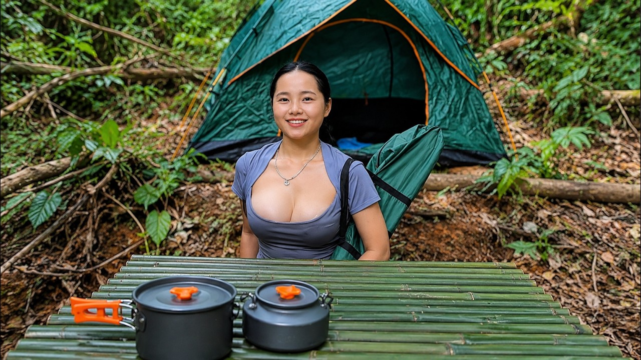 Solo camping: Cooking, showering, and living a wild life in