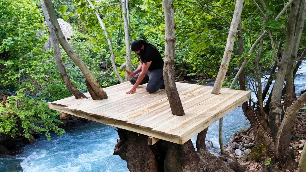 Man Builds CAPSULE Treehouse From a WATER TANK Start To