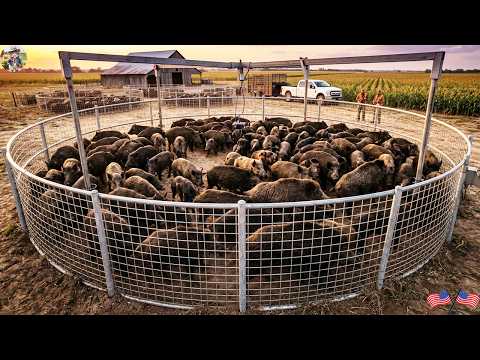 Giant Suspended Trap Captures an Entire Sounder of Wild