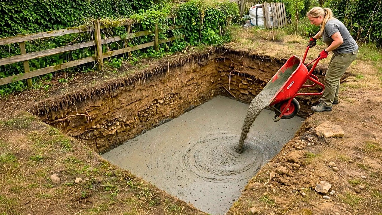 Mother Builds DIY SWIMMING POOL For Kids In The Backyard