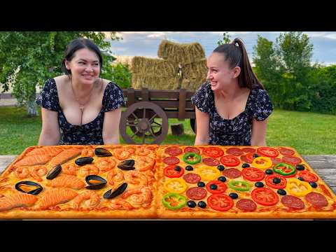 XXL PIZZA, 2 Meters Long Giant Dinner for a Family Feast