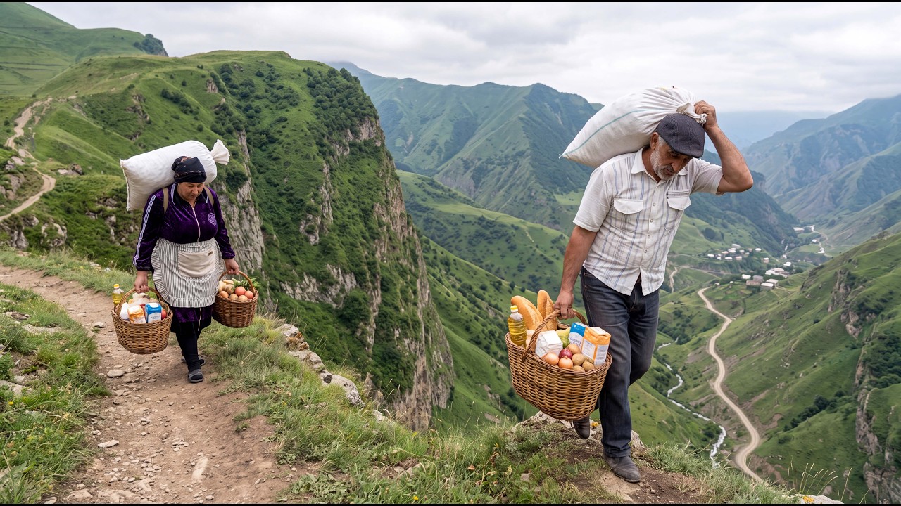 Their Life Is Far from Civilization, Grandpa Carries Heavy