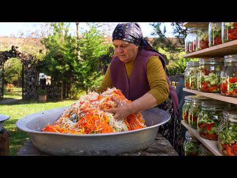 Making A Country Style Autumn Vegetable Salad