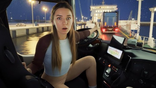Female Truck Driver’s First Ferry Crossing