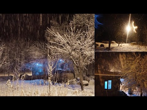 Köyde gece boyu süren yoğun kar yağışı Huzur veren kara