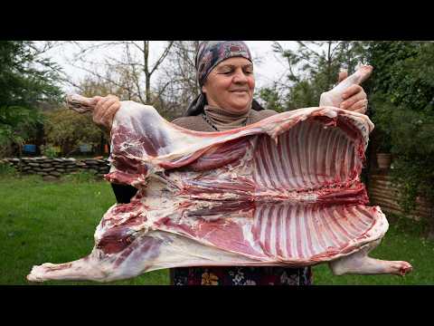 Cooking a Whole Lamb in the Rain Cozy Spring Village Life