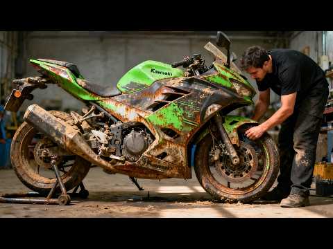 Skillful Man Rescues an Abandoned Kawasaki Ninja: From