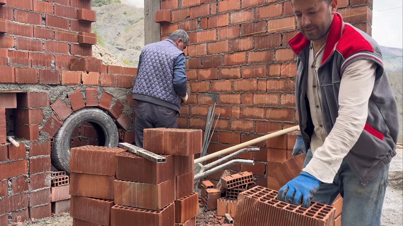 Köyde Açık Hava Mutfak İnşaatı / 4K HD
