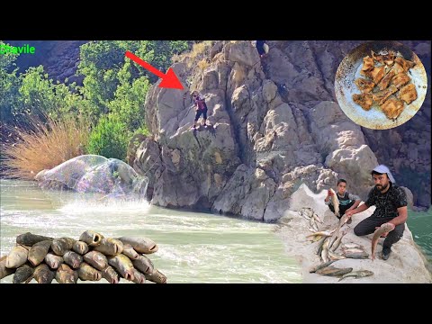 Fishing & Swimming in a Wild Mountain River Nomad Life in