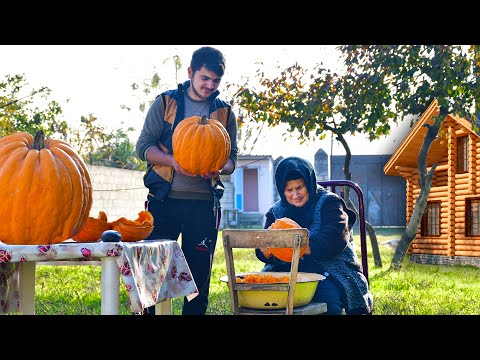 Cooking Pumpkin Pilaf on the Campfire! Relaxing Village