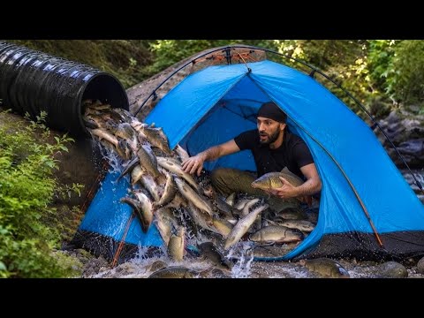 I Caught 50 kg of Fish İnside my Tent