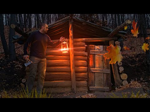 I'm building a log cabin in the wild forest For survival