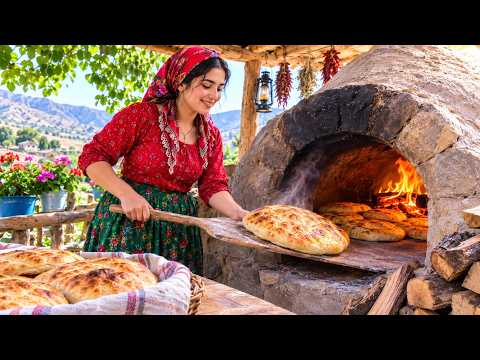 First Bread in Our New Stone Oven - Part 2 Village Life
