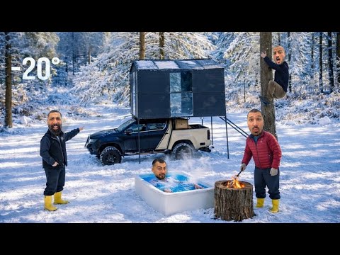 -20 DERECE KARLI ORMANDA HAYATTA KALMA YÜRÜYEN EV YAPTIK