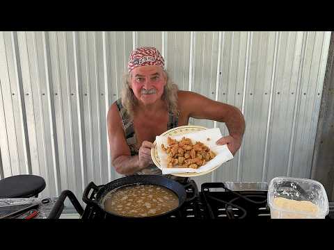 Fried ALLIGATOR Nuggets with Homemade French Fries