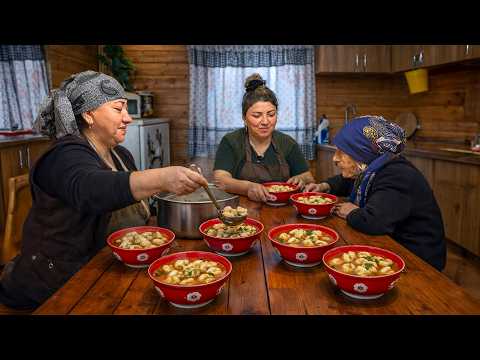 94-Year-Old Grandma’s Secret Dumpling Soup! Village Cooking